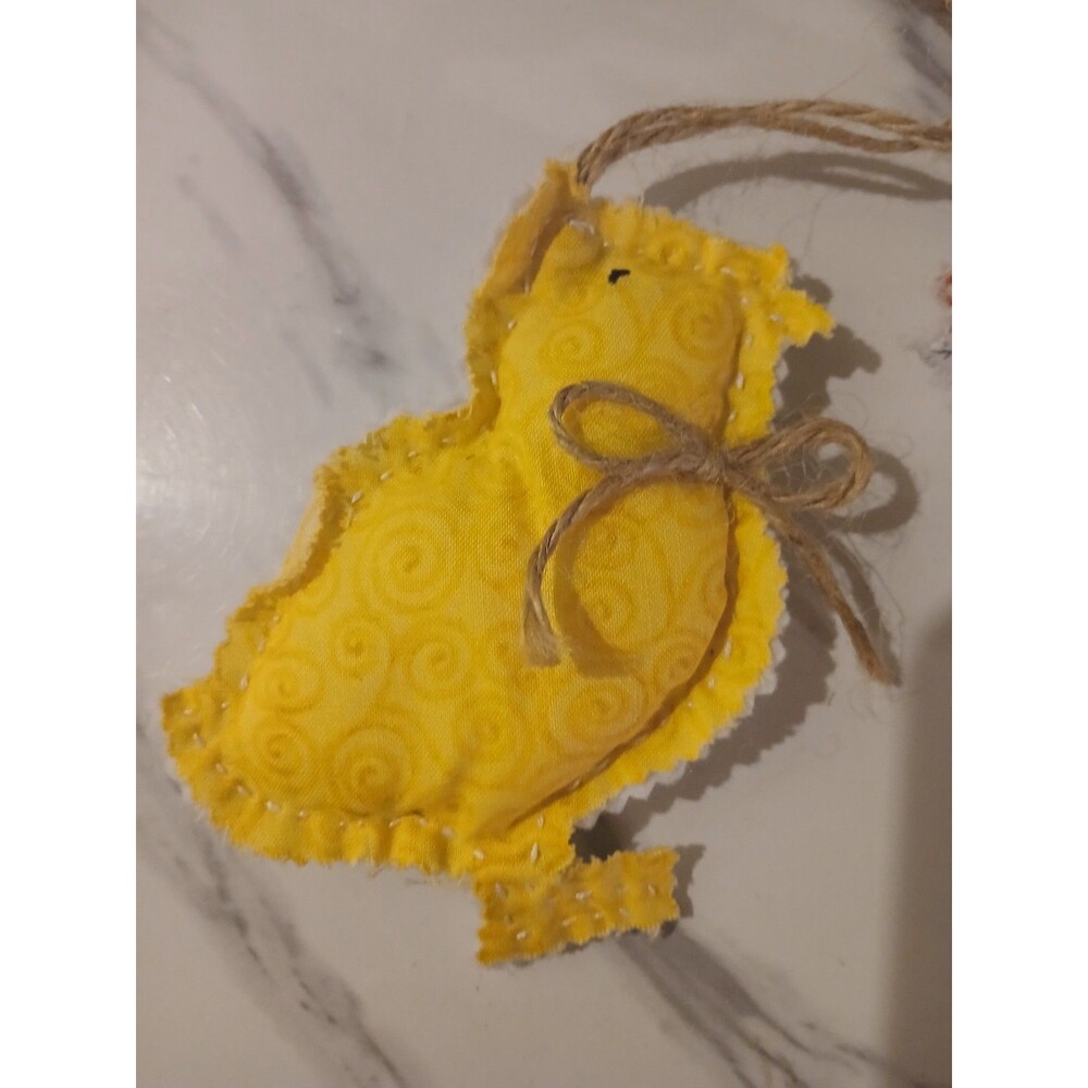 Christmas Ornament Primitive Handmade Gift Country Cottage Chick - Set of 3 - Picture 3 of 5